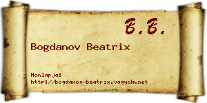 Bogdanov Beatrix névjegykártya